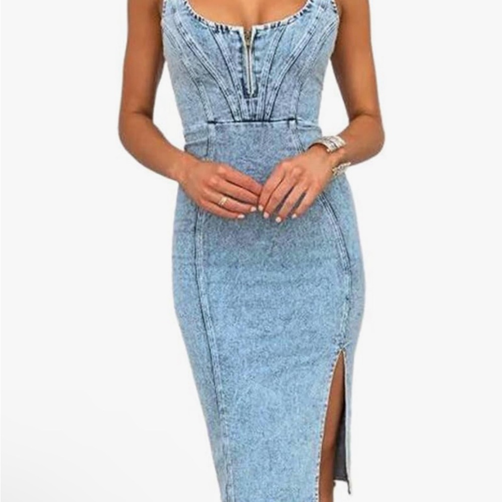 Denim bodycon dress